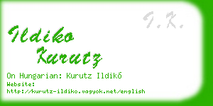 ildiko kurutz business card